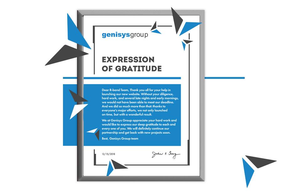 Web site for the IT agency “Genisys Group&quot;, USA