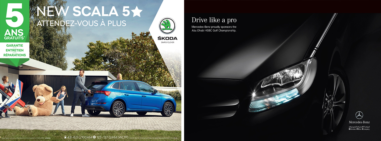 Сравнение рекламных кампаний Shkoda и Mercedes-Benz